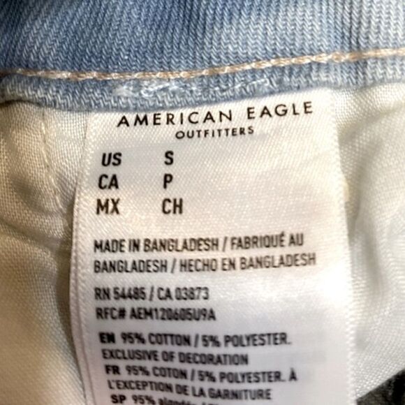 American Eagle Denim Skirt Overall Light Wash Size Small NWOT - Picture 5 of 8